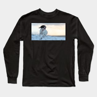 English Springer in snow Long Sleeve T-Shirt